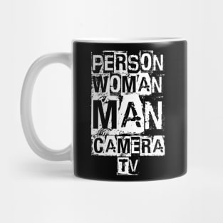 Person woman man camera tv tee Mug